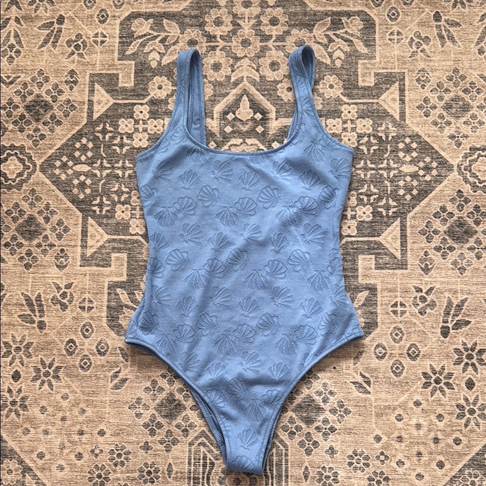 Aerie Blue One Piece Swimsuit with Adjustable Straps